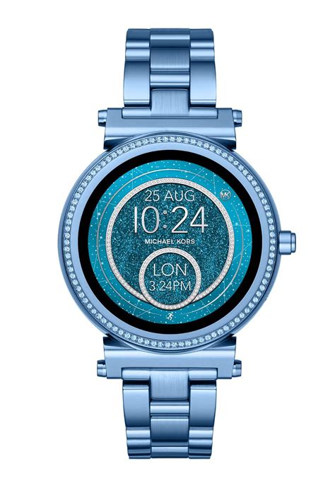 michael kors mkt5042|Michael Kors Access Sofie Blue Glitz Touchscreen Smart Watch .